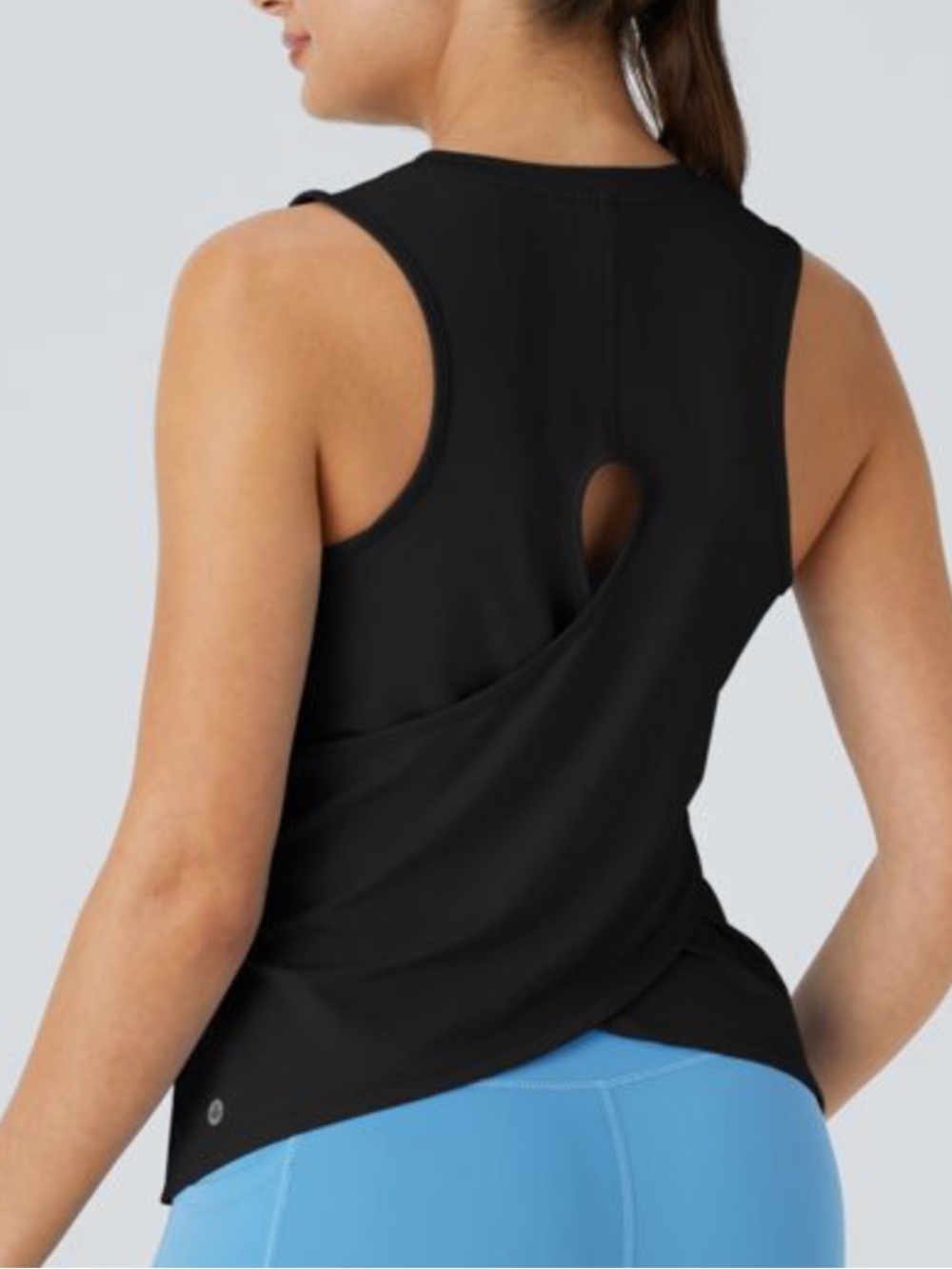 Halara Cut Out Crossover Hem Solid Yoga Tank Top NWT brand new 3X